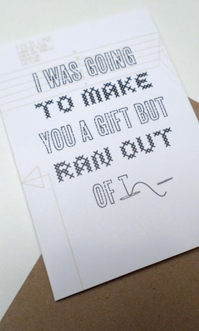 I Was Going To -Tilly Flop greetings card